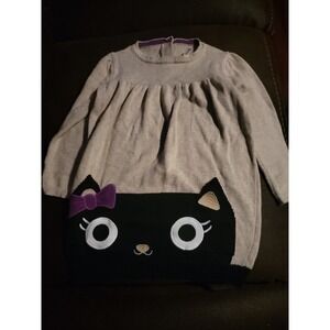Gymboree outlet‎ purrfectly fabulous black cat sweater dress size 2t
